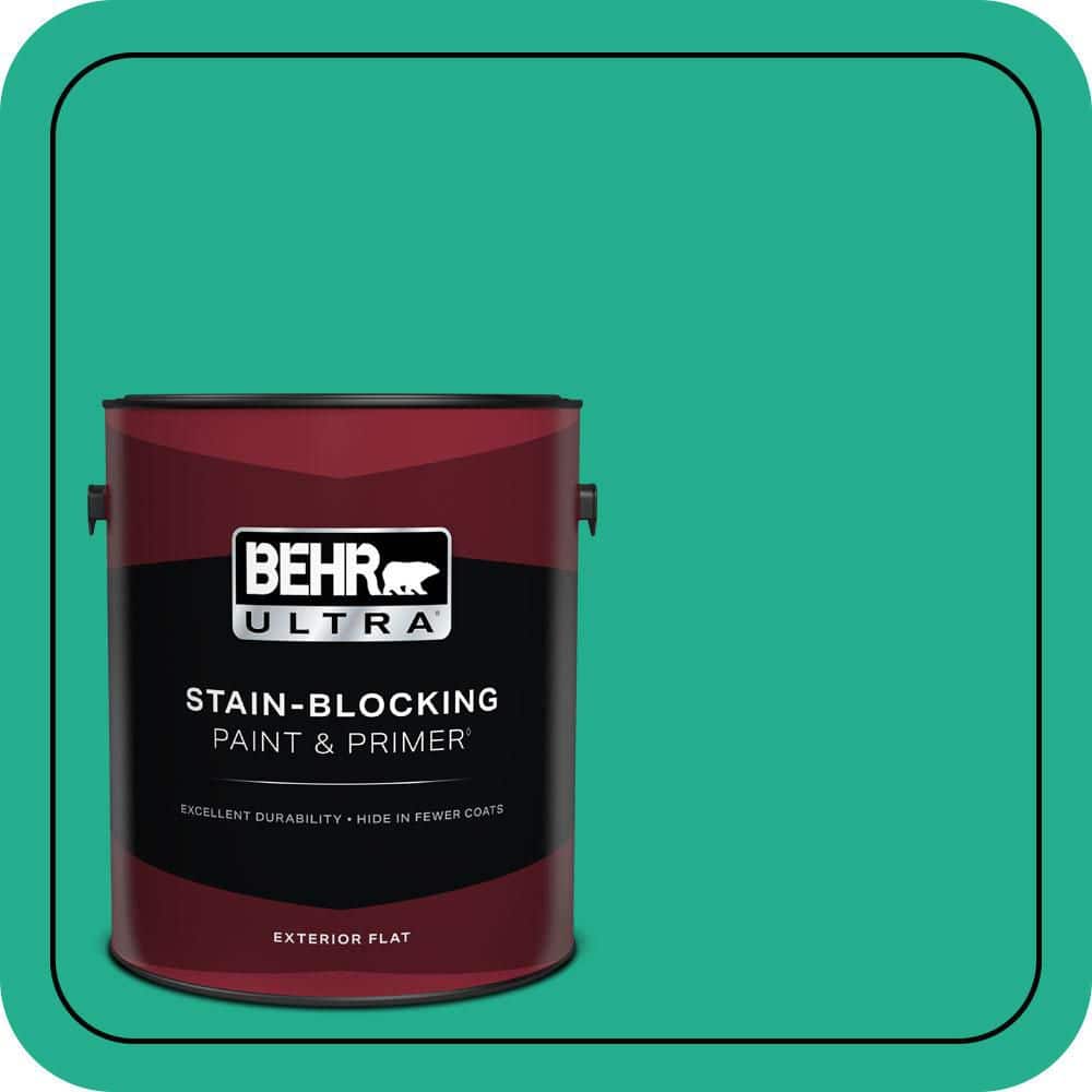 BEHR ULTRA 1 gal. #480B-5 Mermaid Song Flat Exterior Paint & Primer