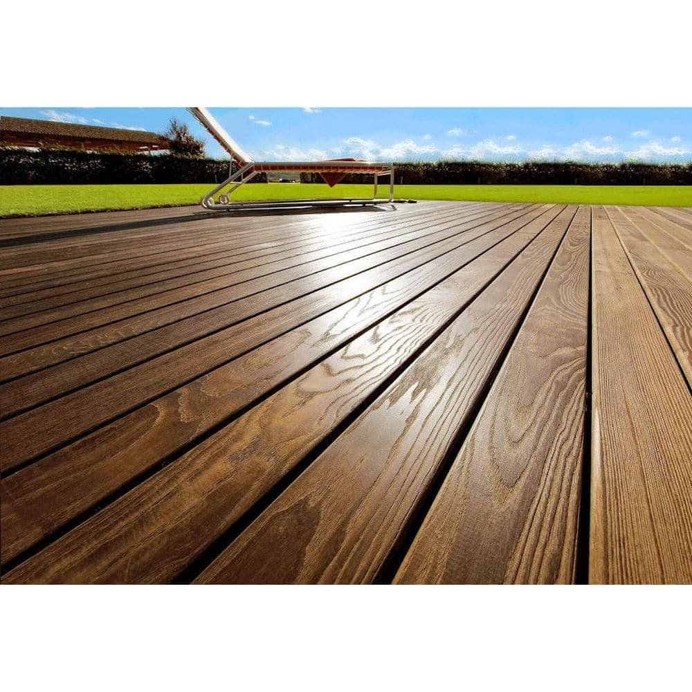 WellDone 5/4 in. x 6 in. x 6 ft. Thermally-Treated Premium Ash 4-Sides Oiled Decking Board (14.4 sq. ft in 5-Bundle) (3)