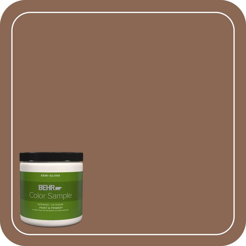 BEHR PREMIUM PLUS 8 oz. #PPU3-17 Clay Pot Semi-Gloss Interior/Exterior Paint & Primer Color Sample