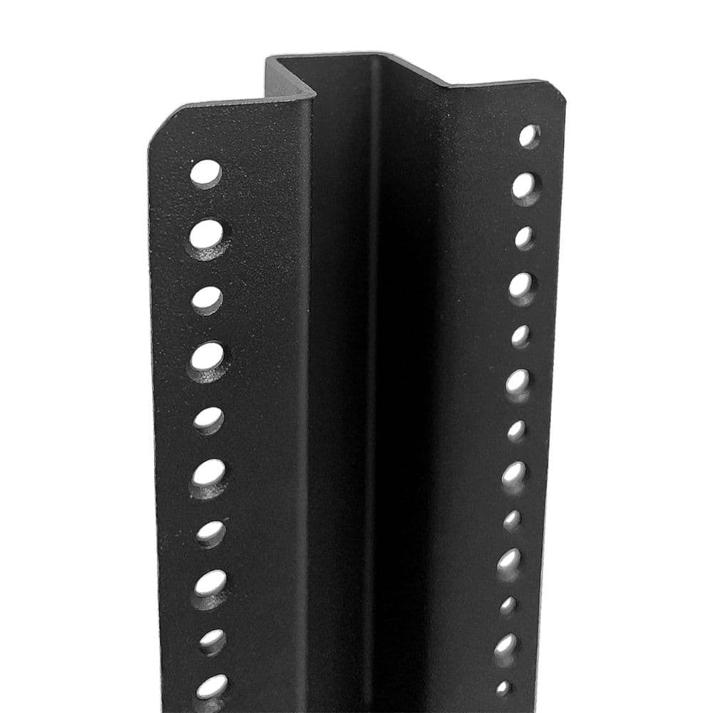 PostMaster V3 1.6 in. x 3.6 in. x 7.5 ft. Black Flat Top Galvanized Steel Line Fence Post (2)