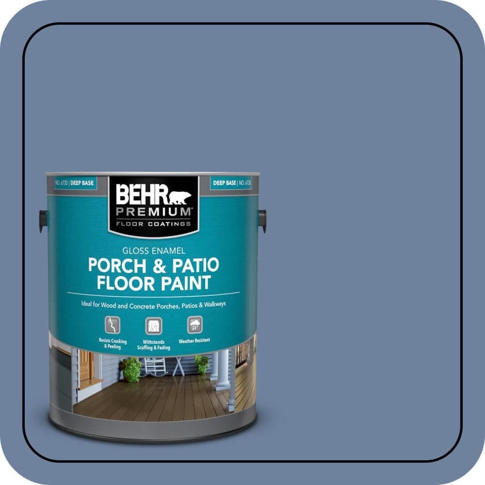 BEHR PREMIUM 1 gal. #S530-5 Brisk Blue Gloss Enamel Interior/Exterior Porch and Patio Floor Paint