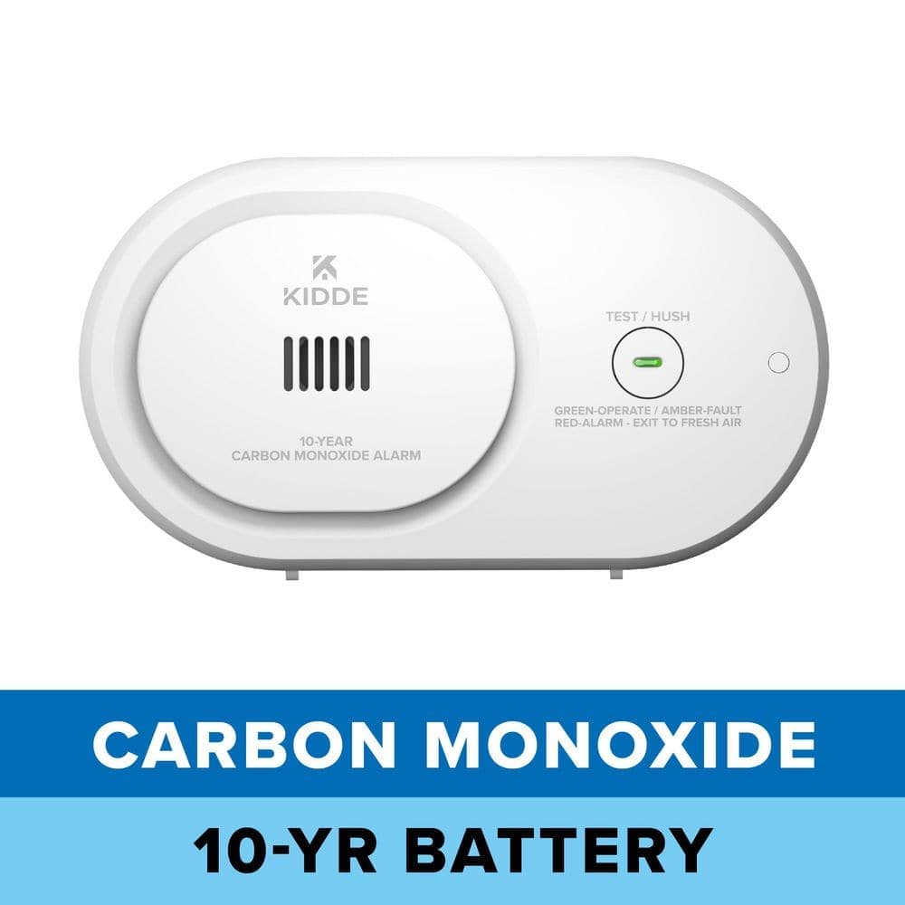 Kidde 10-Year Battery Carbon Monoxide Detector with LED Status Indicators, COB10