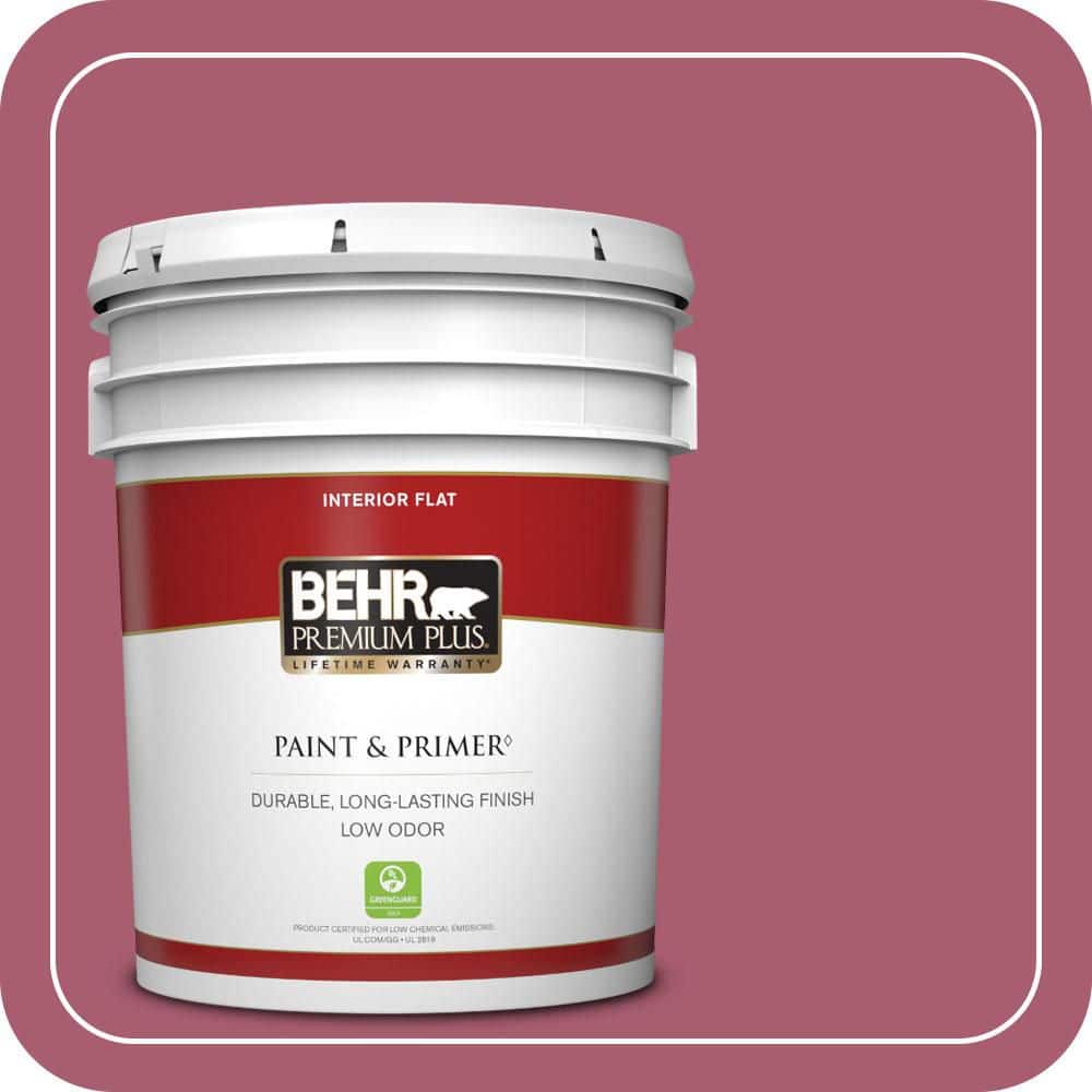 BEHR PREMIUM PLUS 5 gal. #MQ1-07 Shine Baby Shine Flat Low Odor Interior Paint & Primer