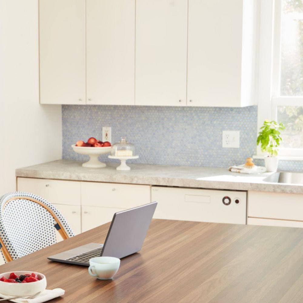 Hampton Bay 10 ft. Left Miter Laminate Countertop in Matte Patine Concrete with Waterfall Edge and Integrated Backsplash (3)