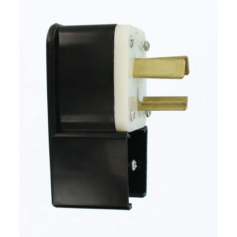 Leviton 30 Amp 125-Volt/250-Volt Straight Blade Range Plug, Black 9332-P (2)