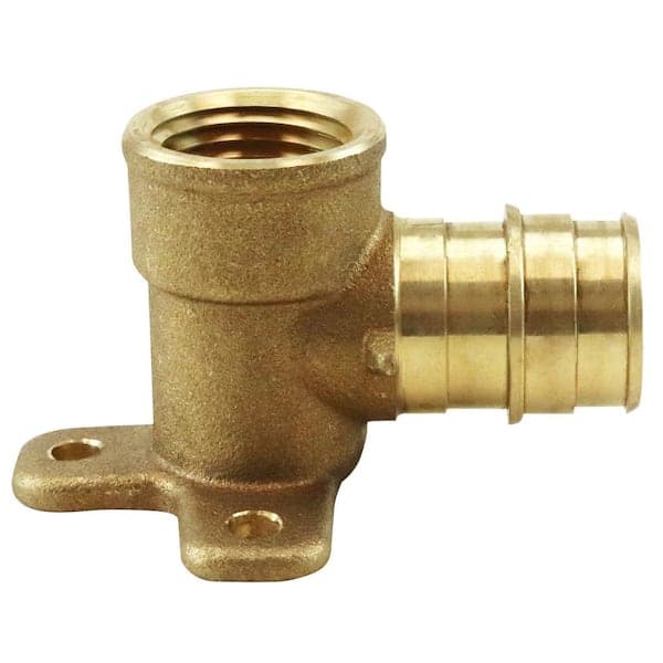 Apollo 3/4 in. Brass PEX-A Expansion Barb x 1/2 in. Female Pipe Thread Adapter Reducing 90-Degree Drop-Ear Elbow (2)