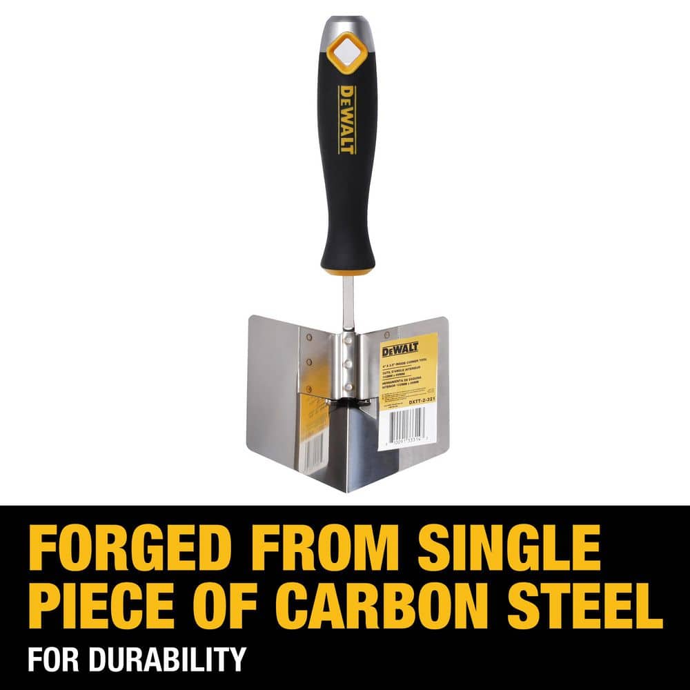 DEWALT 4 in. x 3.5 in. Inside Corner Trowel with Soft Grip Handle (2)