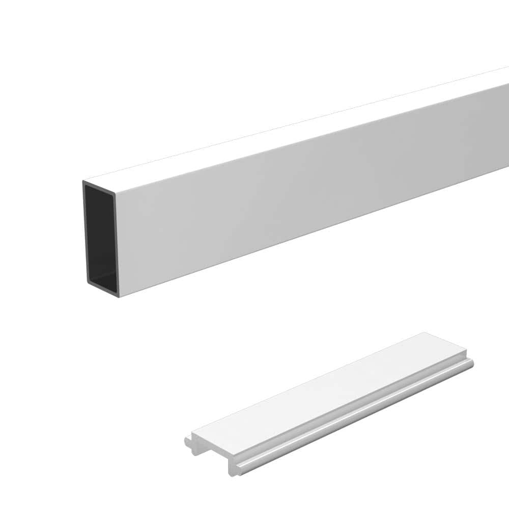 PEAK Aluminum Railing 42 in. H x 6 ft. W Aluminum Deck Railing Wide Picket and Spacer Kit for 42 in. High System White