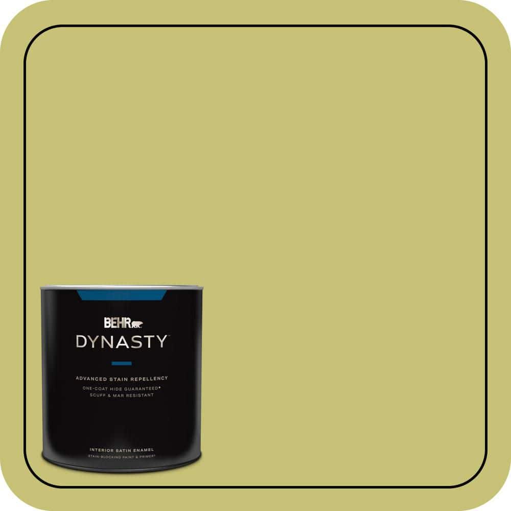 BEHR DYNASTY 1 qt. #PPU9-07 Fresh Sprout Satin Enamel Interior Stain-Blocking Paint and Primer