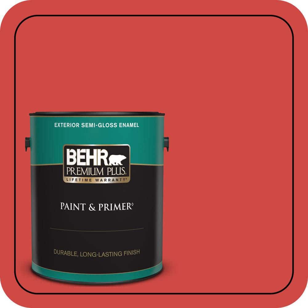 BEHR PREMIUM PLUS 1 gal. #P170-6 Race Car Stripe Semi-Gloss Enamel Exterior Paint & Primer (1)