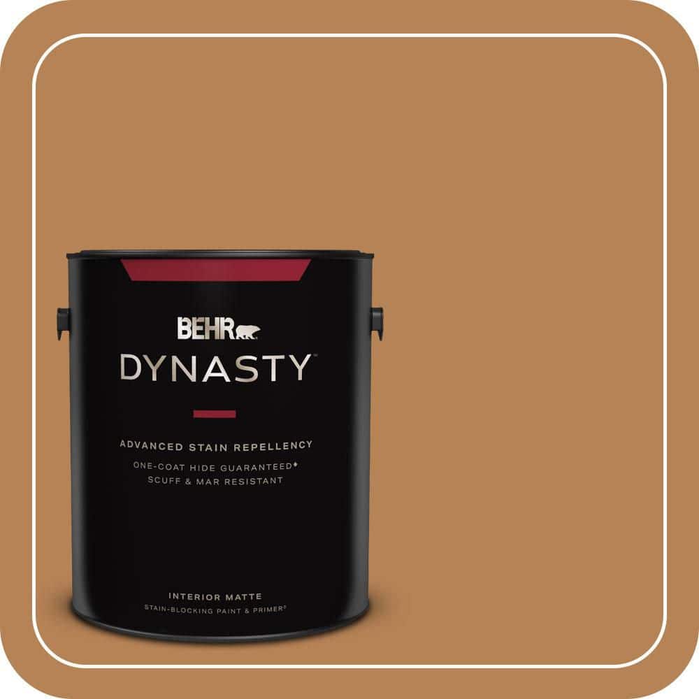 BEHR DYNASTY 1 gal. #S250-5 Roasted Cashew Matte Interior Stain-Blocking Paint & Primer