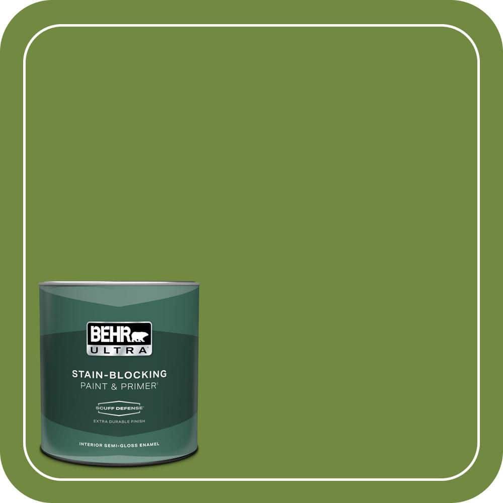 BEHR ULTRA 1 qt. #MQ4-44 Green Dynasty Extra Durable Semi-Gloss Enamel Interior Paint & Primer