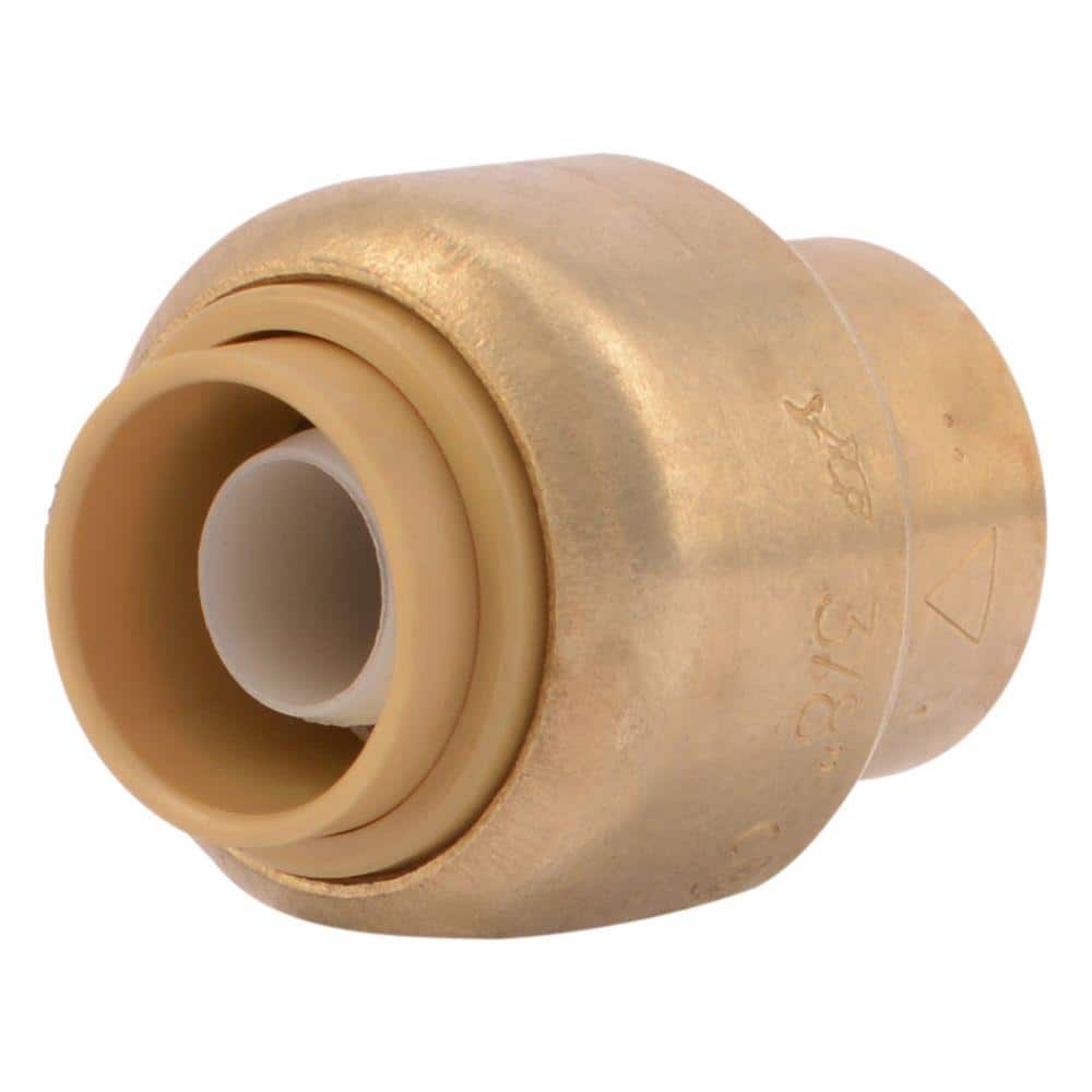 SharkBite 3/8 in. (1/2 in. O.D.) Push-to-Connect Brass End Stop Fitting
