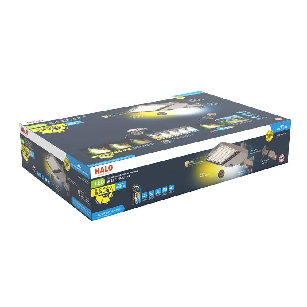HALO 450-Watt Equivalent Integrated LED, Bronze Area Light Large, 18000 Lumens (3)