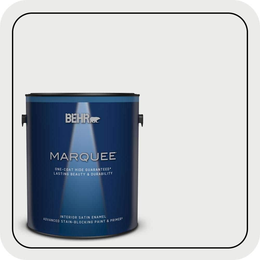 BEHR MARQUEE 1 gal. #PWN-36 Celestial Glow Satin Enamel Interior Paint & Primer (1)