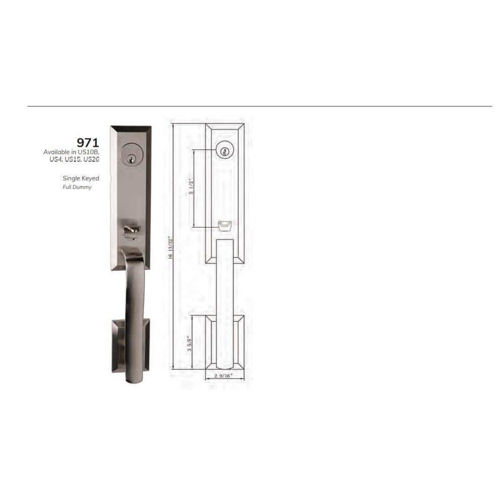 DELANEY HARDWARE Bravura 971 Austin Handleset with Left Handed Lever in Chrome (2)