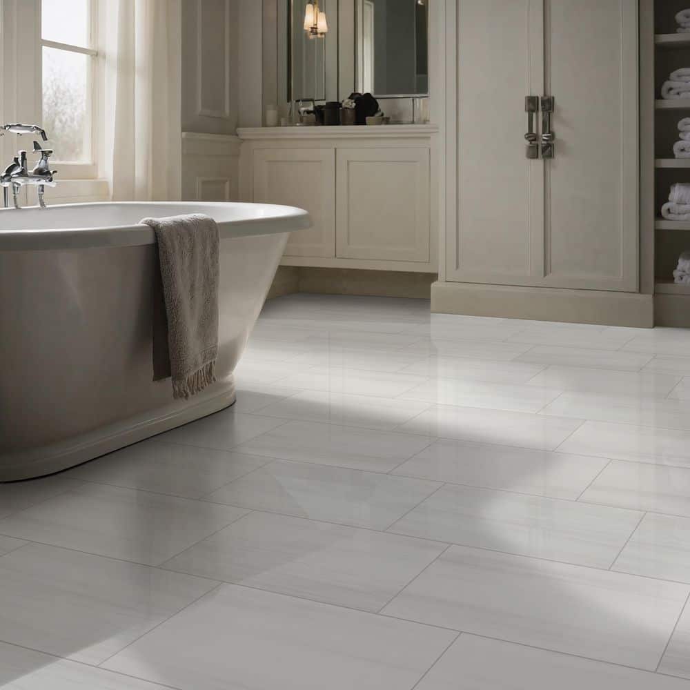 MSI Bianco Dolomite 12 in. x 24 in. Polished Porcelain Marble Look Floor and Wall Tile (2 sq. ft. /Each) (3)