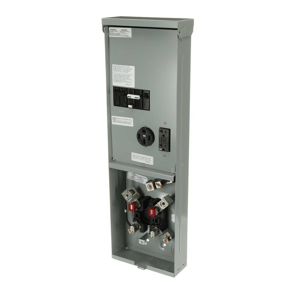 Midwest Electric Products 70 Amp 3-Space 6-Circuit Main Breaker Underground Ring Type Metered Temporary Power Panel (M155MBC033U)