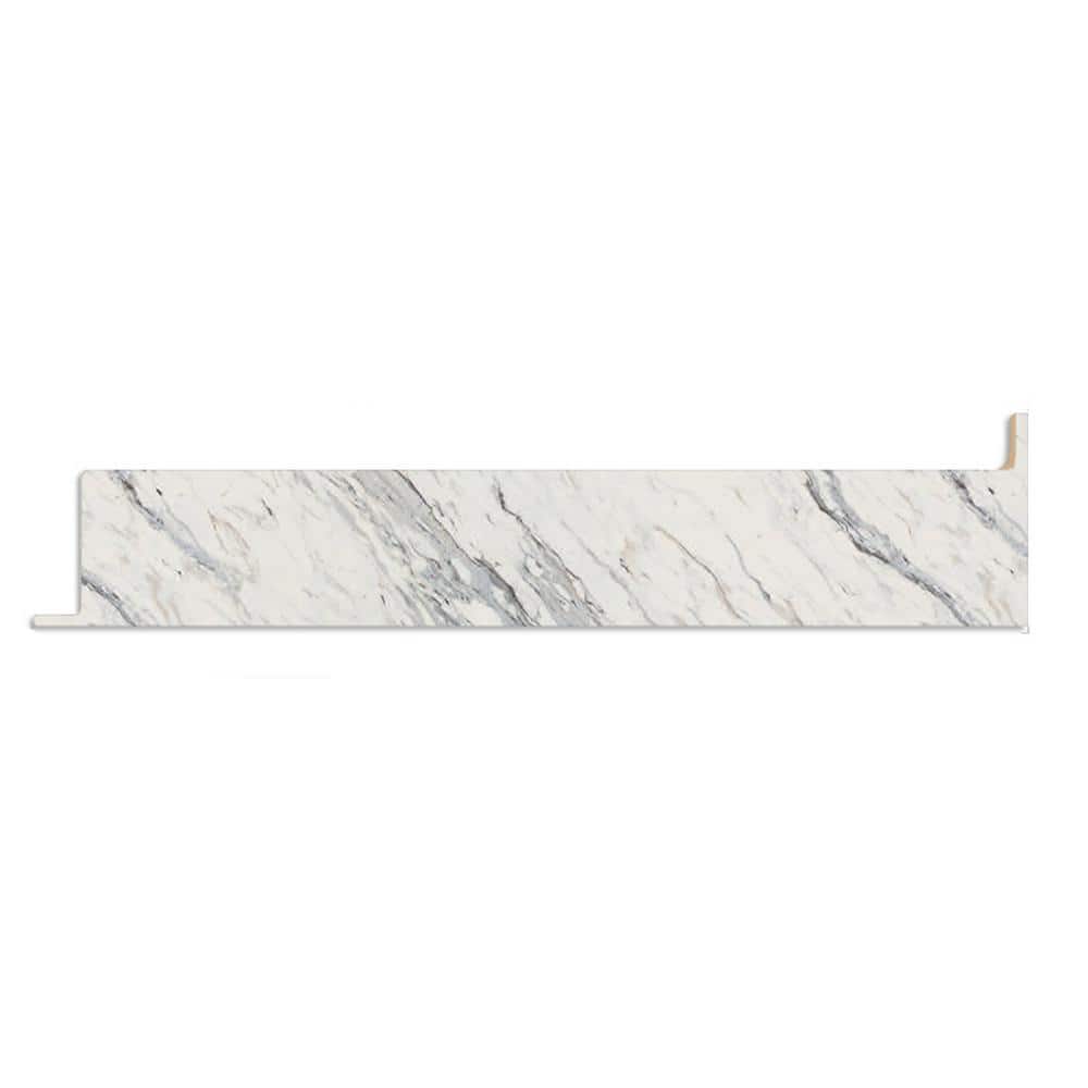 Hampton Bay Wilsonart Laminate End Splash Kit in Textured Calcutta Marble with Eased Edge (1)