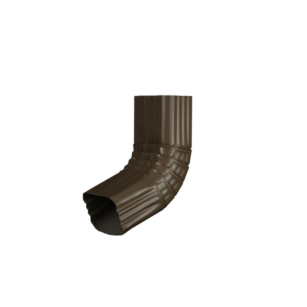 Amerimax 3 in. x 4 in. Terra Bronze Aluminum Downspout A Elbow (1)