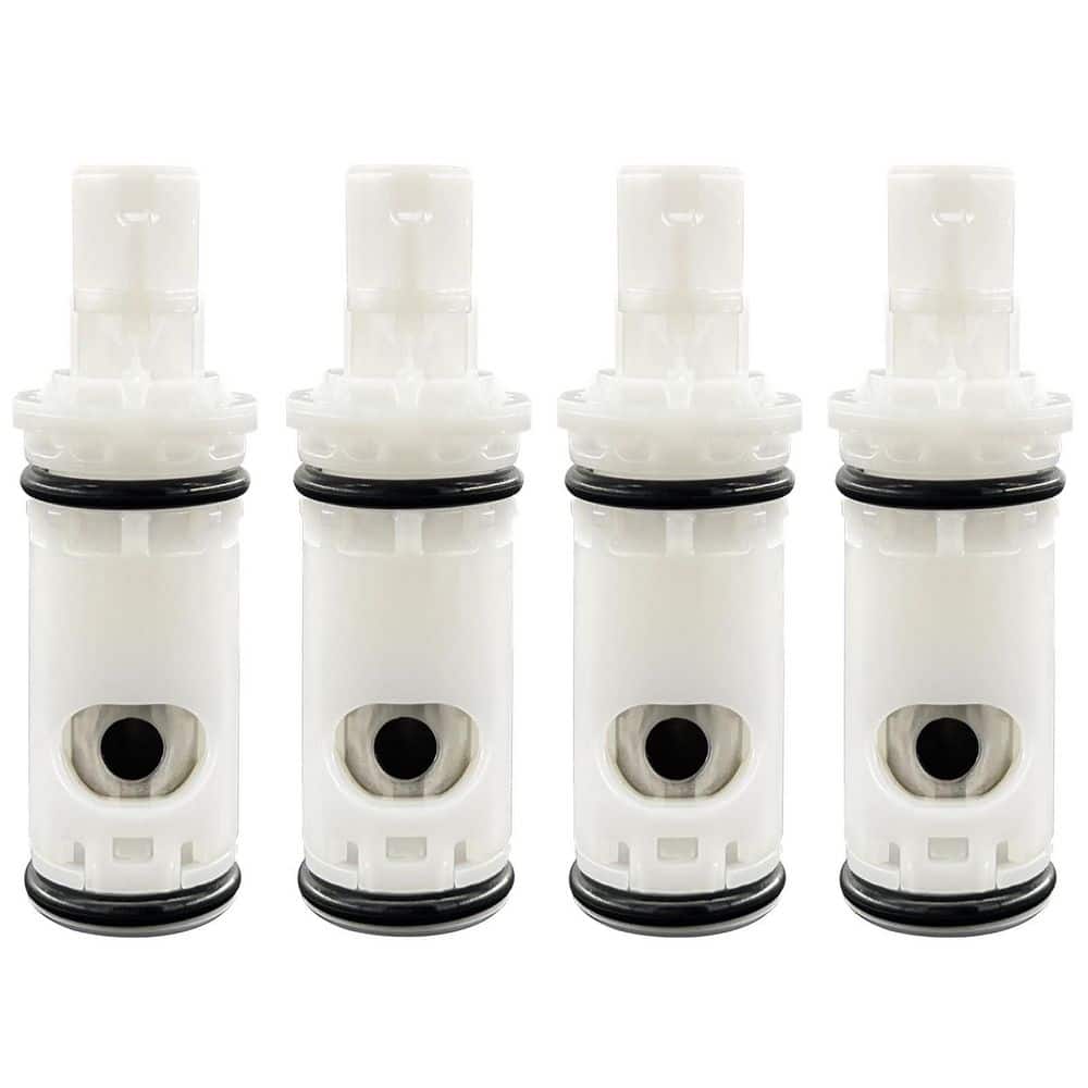 Helhom 4 Pack Faucet Cartridge Replacement Kit, Practical Repair Accessory, Fits Most Double Handle Basin Tub Shower Faucets