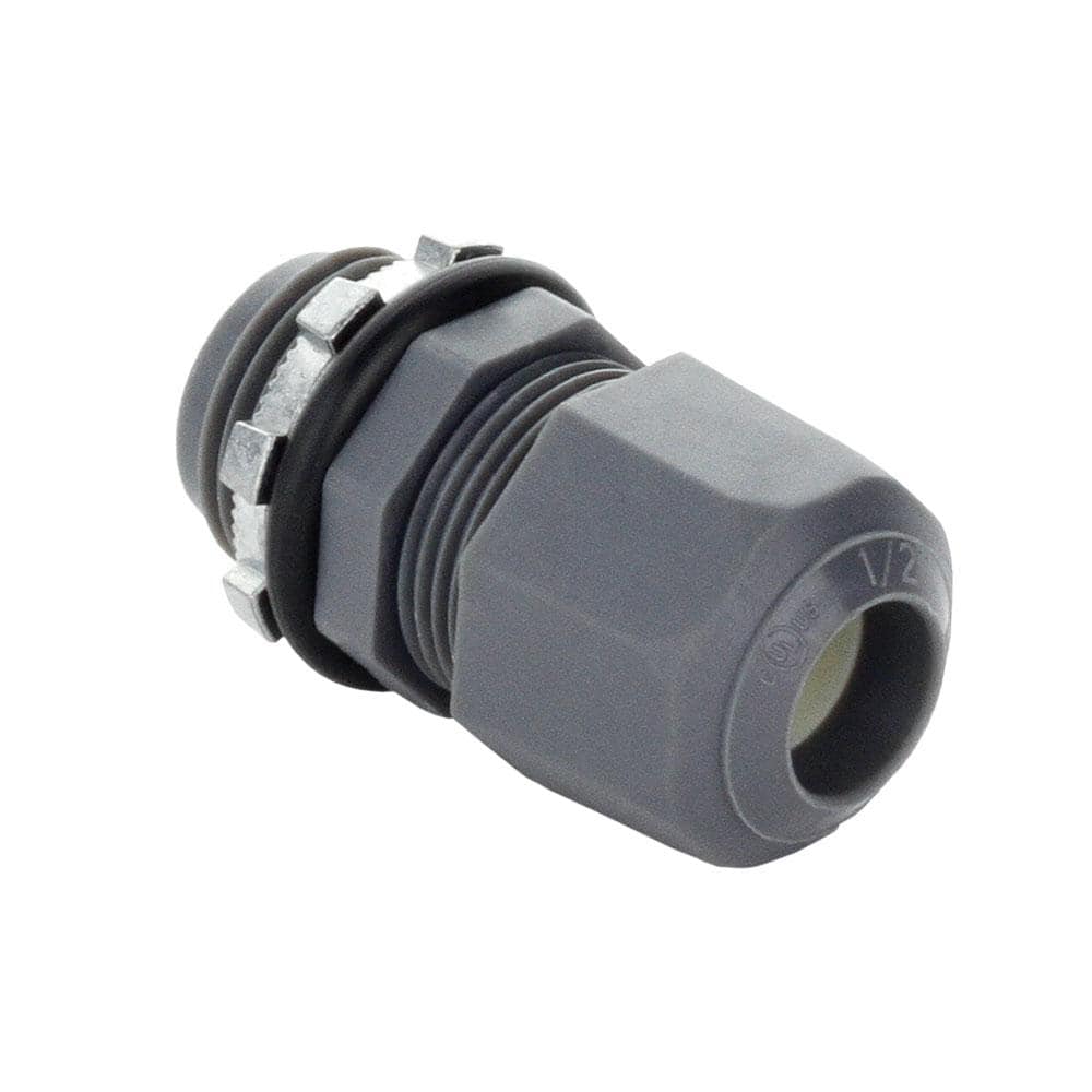 Commercial Electric 1/2 in. (Fits Wire Range: 0.235 in. 0.400 in.) Non-Metallic Strain Relief Cord Connector (1)