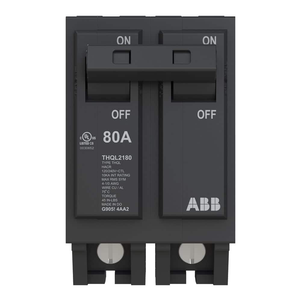ABB 80 Amp 1 in. Double-Pole Circuit Breaker (THQL2180A)