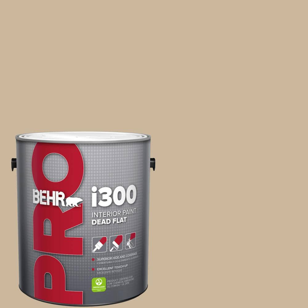 BEHR PRO 1 gal. #MQ2-21 Elemental Tan Dead Flat Interior Paint