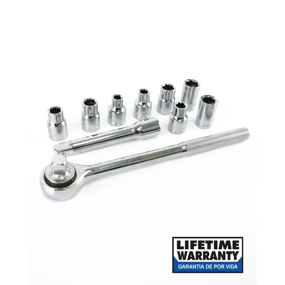Best Value 1/2 in. Drive Socket and Ratchet Set (10-Piece) (1)