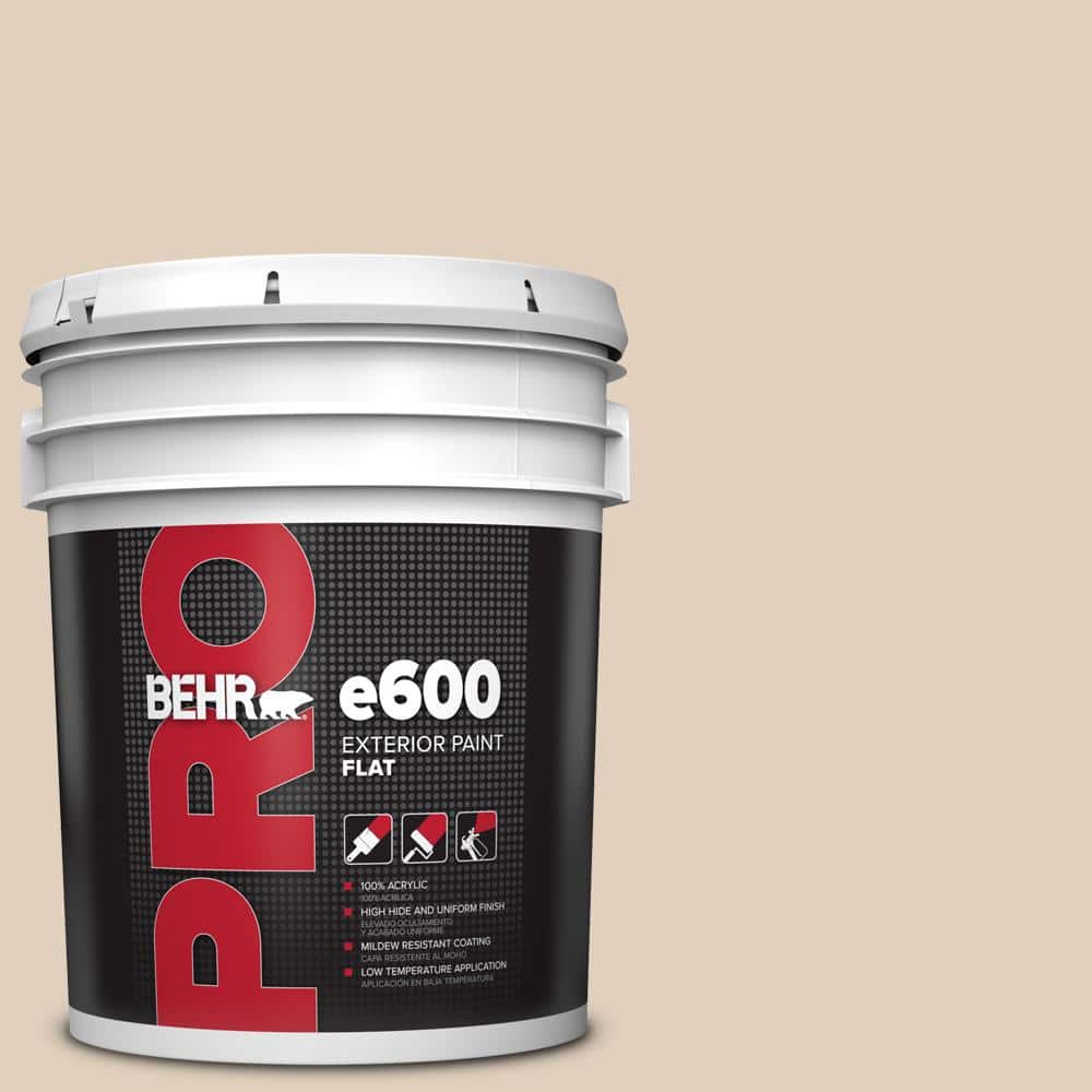 BEHR PRO 5 gal. #N240-2 Adobe Sand Flat Exterior Paint