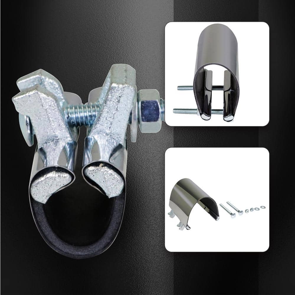 PLUMBFLEX 6 in. Long 2-Bolt IPS Pipe Repair Clamp, Stainless Steel (2)