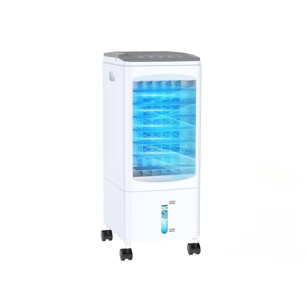 Adrinfly 7H Timer 3-in-1 Evaporative Cooler Portable Air Conditioner with Remote Contro, 1.45 Gal Water Tank, 3-Speeds (1)