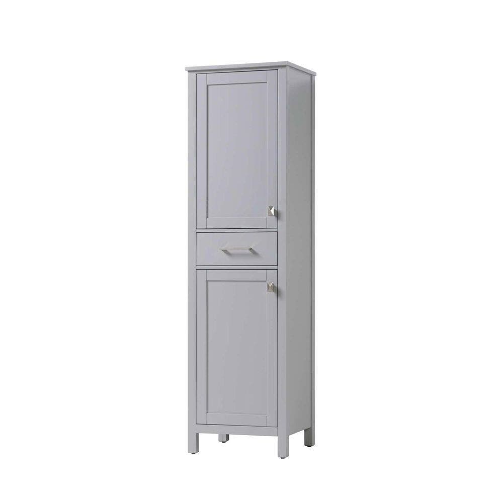 TIMELESS HOME 20 in. W x 18 in. D x 72 in. H Gray Freestanding Linen Cabinet (2)