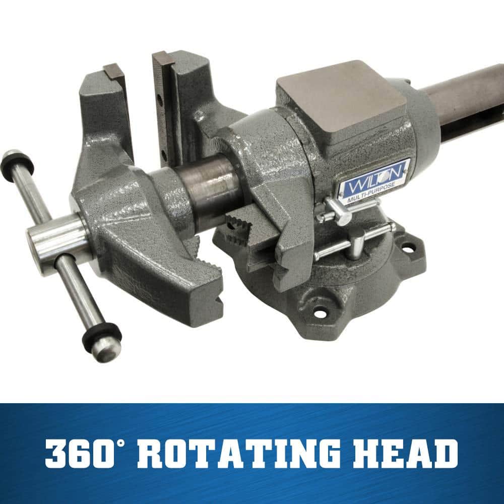 Wilton Multi-Purpose Bench Vise, 5-1/2 in. Jaw Width, 5 in. Jaw Opening, 360° Rotating Head 550P (2)