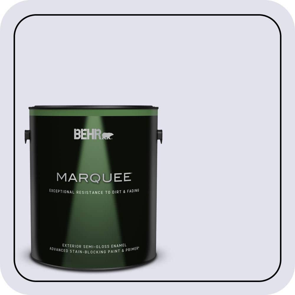 BEHR MARQUEE 1 gal. #M550-1 White Lavender Semi-Gloss Enamel Exterior Paint & Primer
