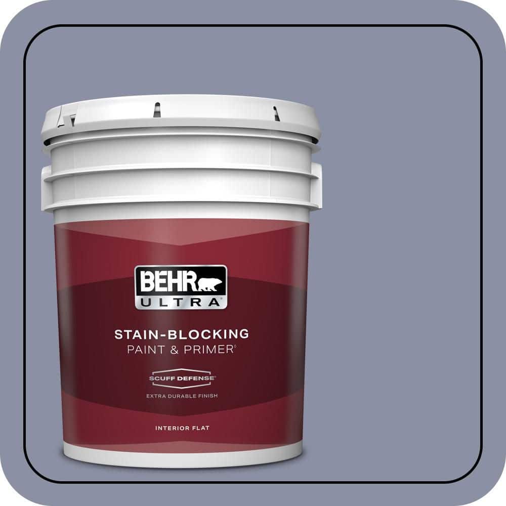BEHR ULTRA 5 gal. #620F-4 Violet Shadow Extra Durable Flat Interior Paint & Primer
