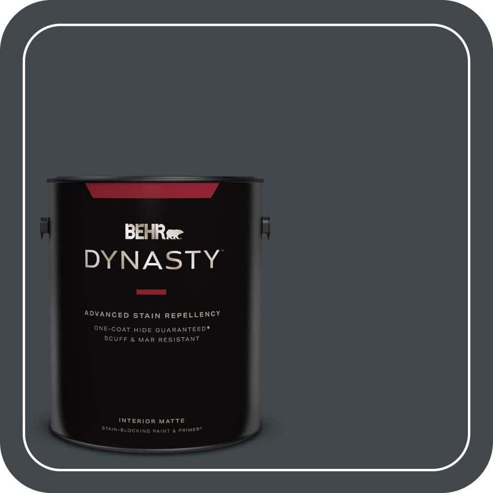 BEHR DYNASTY 1 gal. #PPU24-23 Little Black Dress Matte Interior Stain-Blocking Paint & Primer
