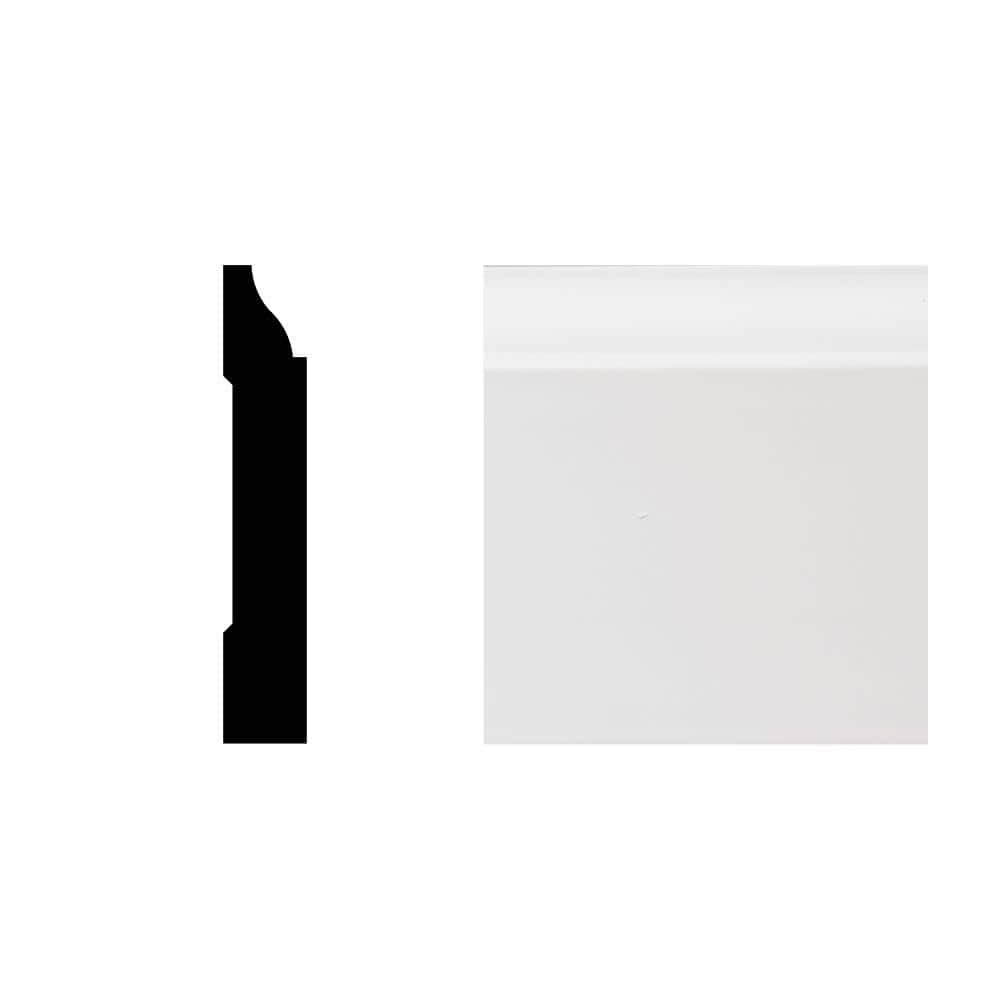 Royal Mouldings 12 ft. x 3-1/4 in. x 9/16 in. Vinyl Colonial Base Molding
