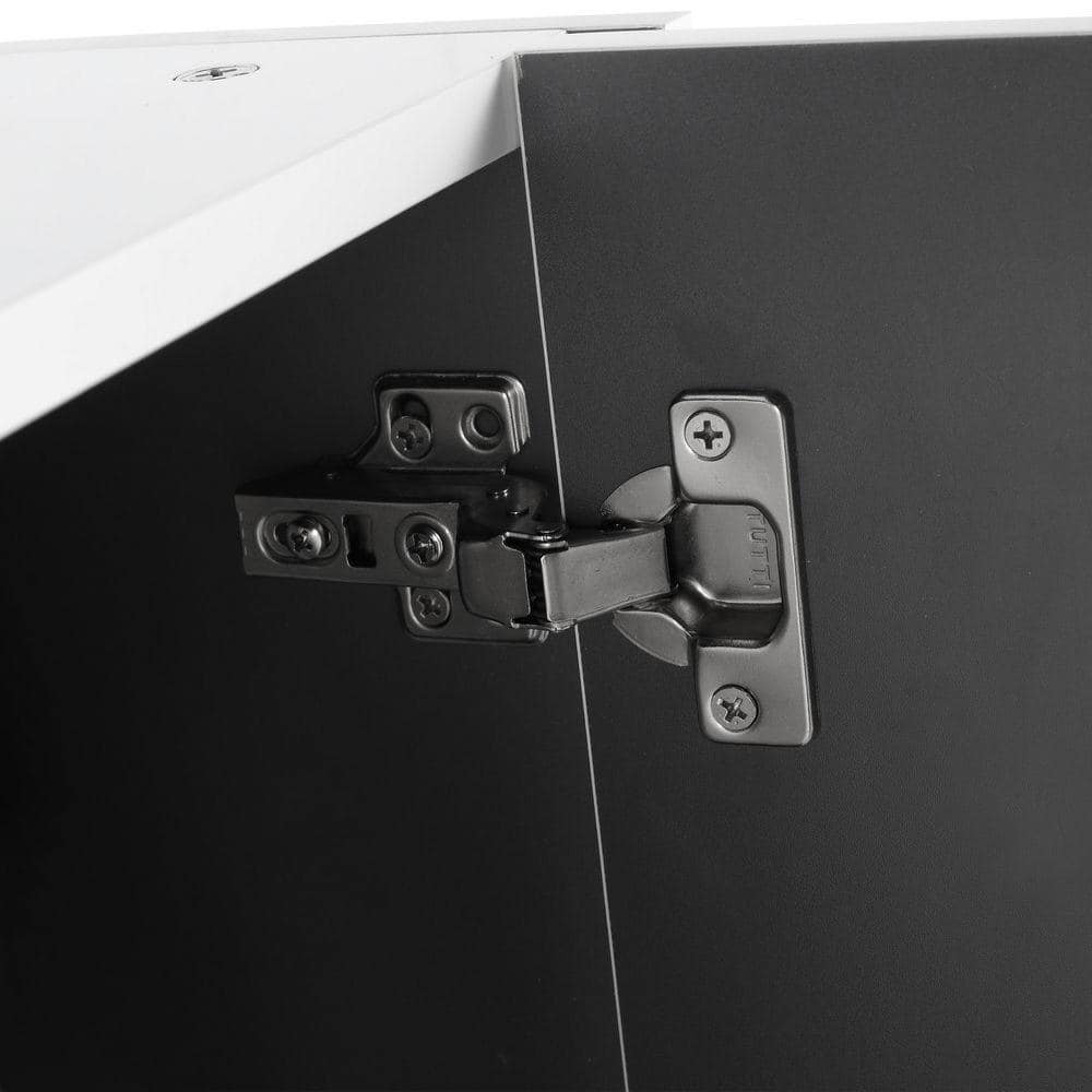 ARTCHIRLY 11.81 in. W x 9.81 in. D x 29.5 in. H Bathroom Storage Wall Cabinet in White (3)