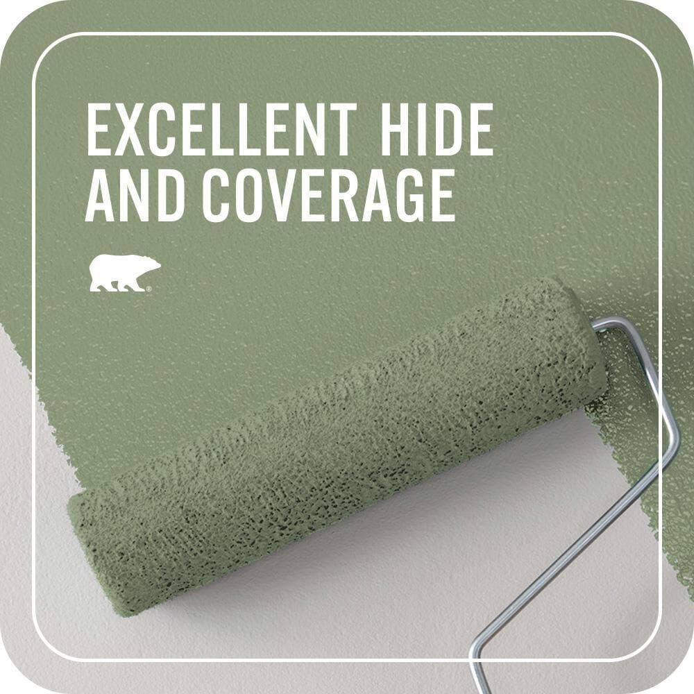 BEHR PREMIUM PLUS 1 qt. #ICC-76 Herbal Scent Eggshell Enamel EcoMix Plant-Based Interior Paint & Primer (2)
