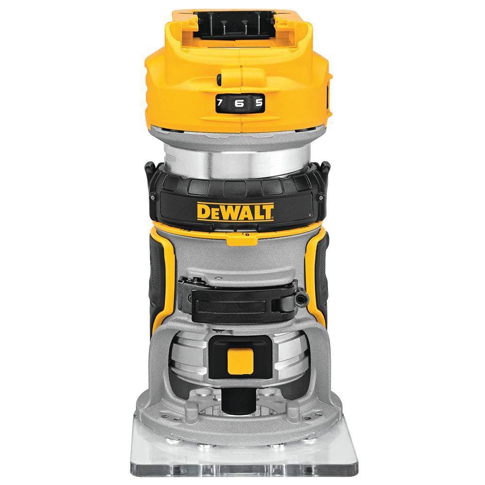 DEWALT 20V MAX XR Lithium-Ion Cordless Brushless Fixed Base Compact Router with 6.0 Ah Battery Pack and Charger Kit (3)