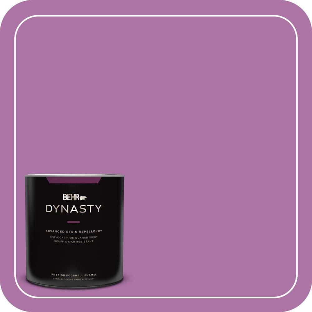 BEHR DYNASTY 1 qt. #670B-6 Orchid Kiss Eggshell Enamel Interior Stain-Blocking Paint and Primer