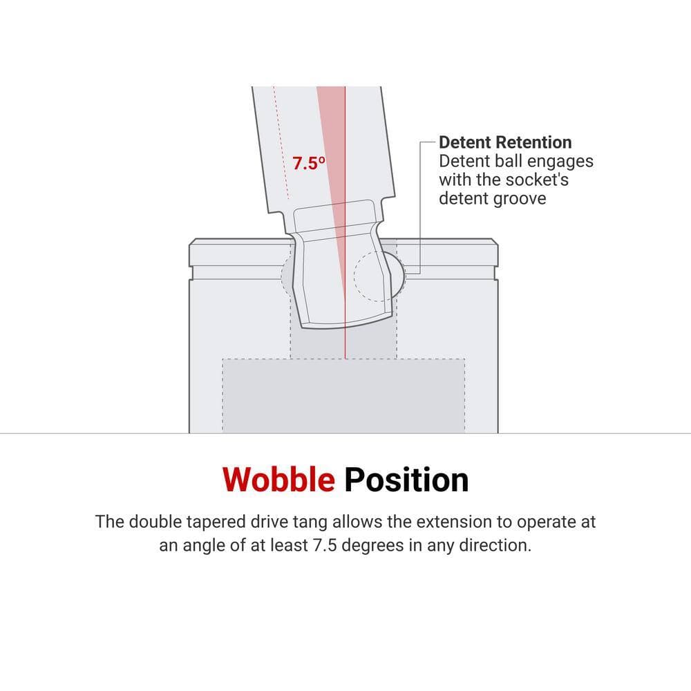 TEKTON 1/2 in. Drive x 6 in. Wobble Extension (3)