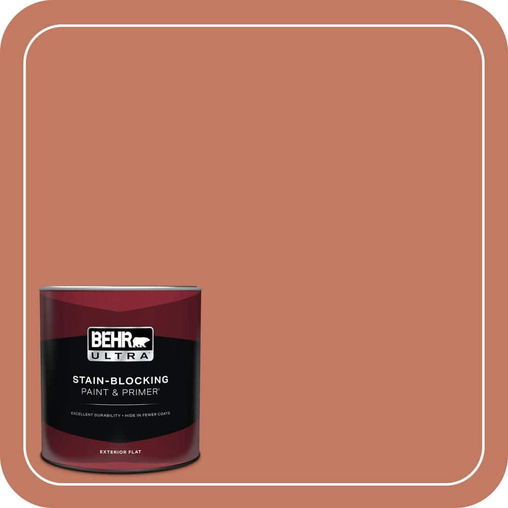 BEHR ULTRA 1 qt. #MQ1-26 Pinata Flat Exterior Paint & Primer