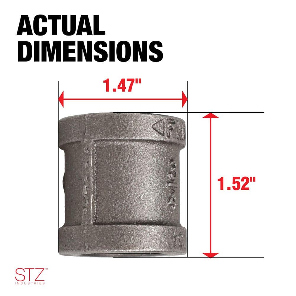 STZ 3/4 in. FIP Black Iron Coupling (10-Pack) (3)