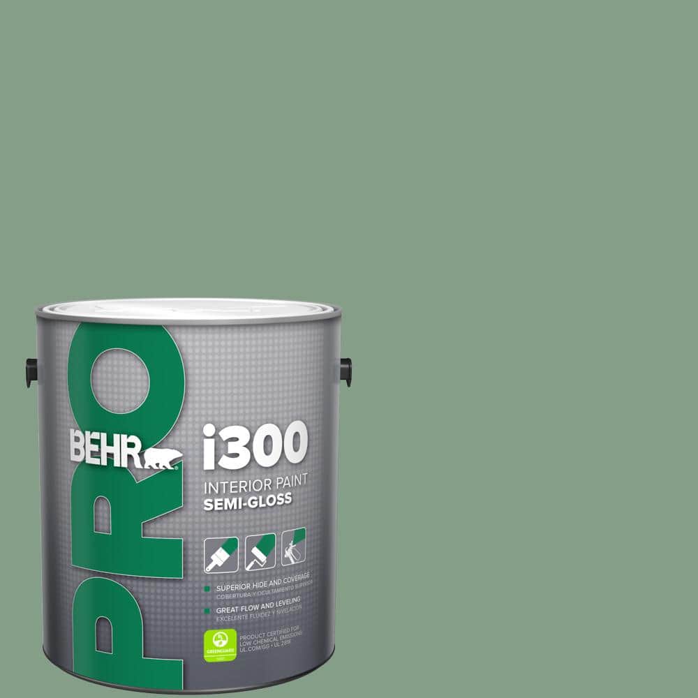 BEHR PRO 1 gal. #S410-5 Track Green Semi-Gloss Interior Paint