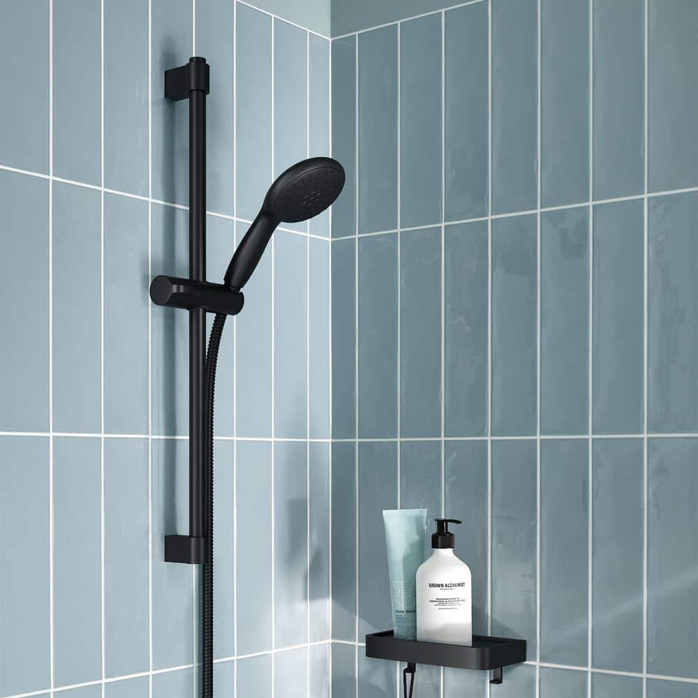 GROHE Tempesta Round 110 24 in. Shower Rail Set 2-Spray 1.5 GPM in Matte Black (2)