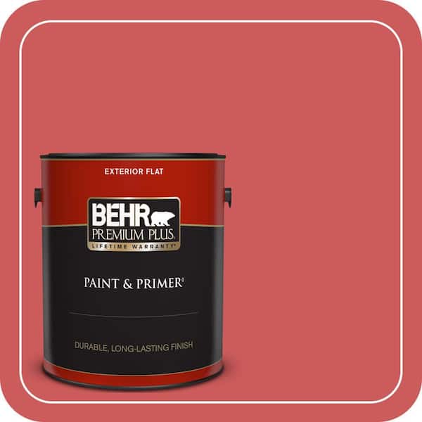 BEHR PREMIUM PLUS 1 gal. #P160-5 Pinkadelic Flat Exterior Paint & Primer (2)