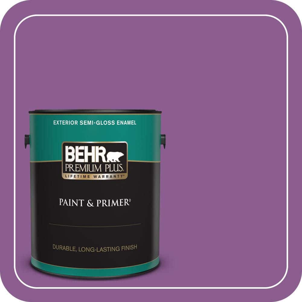 BEHR PREMIUM PLUS 1 gal. #P100-6 Chakra Semi-Gloss Enamel Exterior Paint & Primer