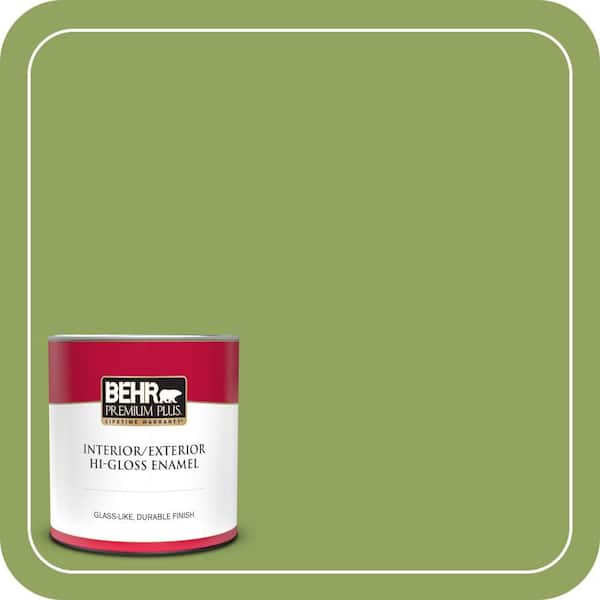 BEHR PREMIUM PLUS #HDC-MD-15 Zesty Apple Enamel Low Odor & Primer (4)